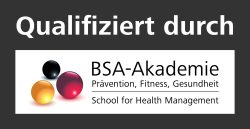 BSA-Akademie für Prävention, Fitness, Gesundheit (School for Health Management) qualifiziert als einer der führenden Bildungsanbieter für Prävention, Fitness und Gesundheit mit staatlich geprüften und zugelassenen Lehrgängen.